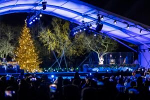 Trump y la primera dama encienden el árbol de Navidad de la Casa Blanca
