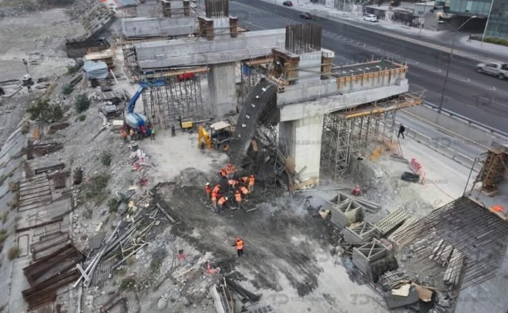 Colapsa estructura en L4 del Metro de Monterrey; hay cuatro heridos